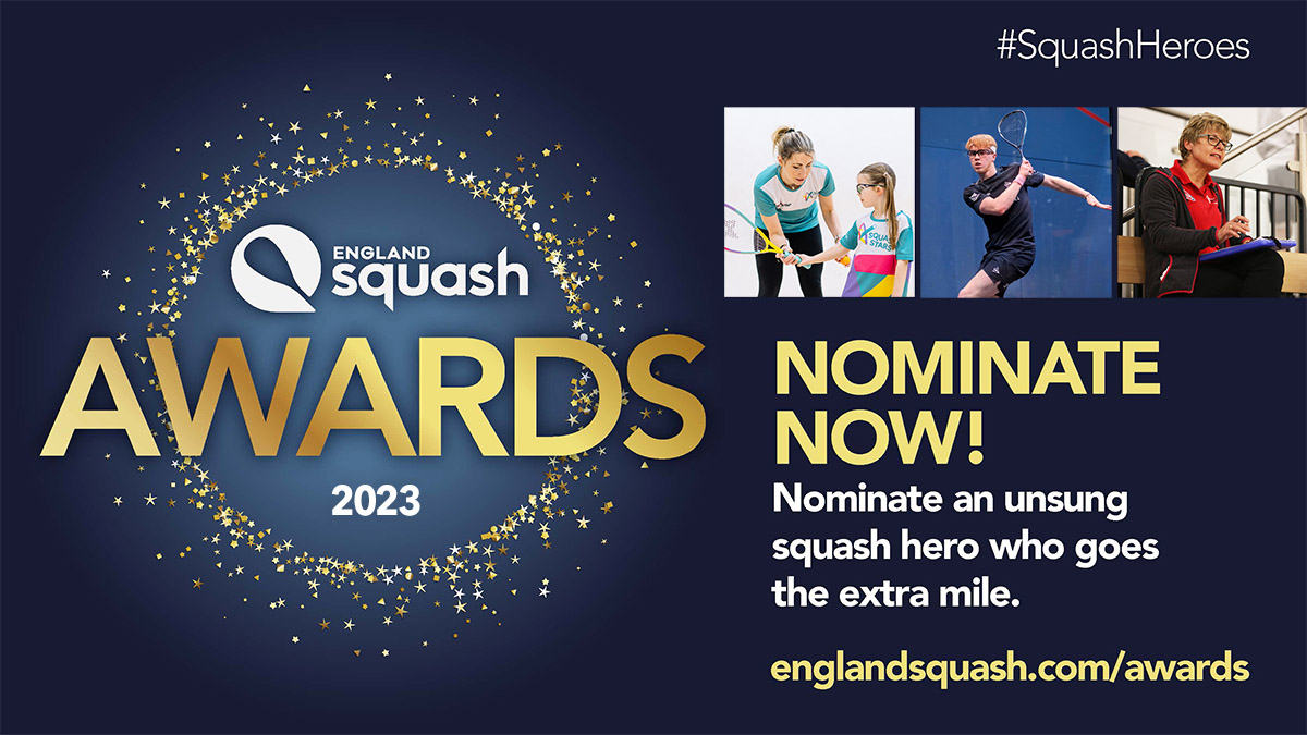 England Squash Awards 2023 graphic